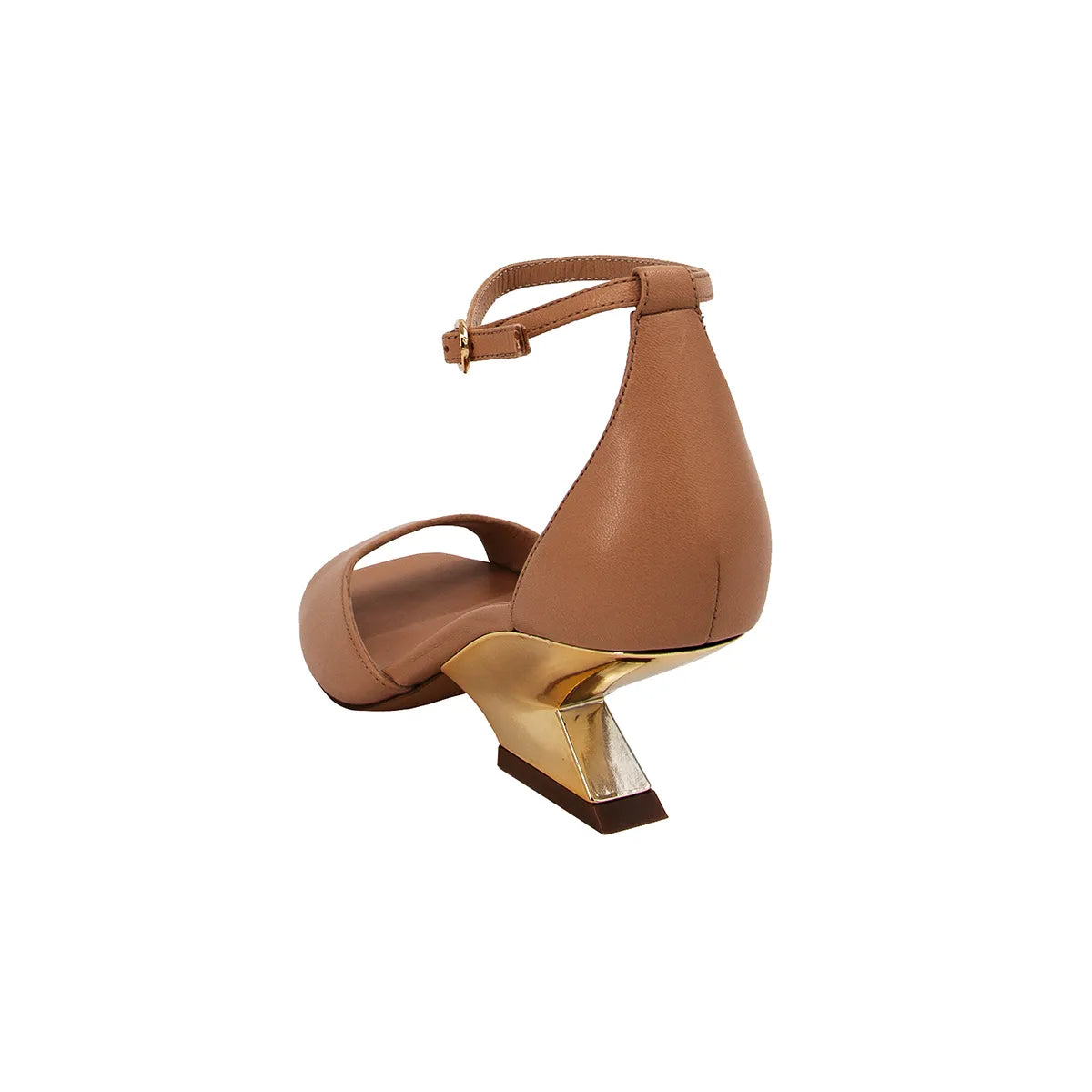 Sandalo Lonigro pelle nude tacco abs