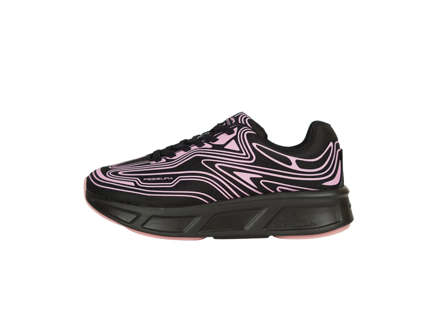 Sneakers fessura nera e rosa