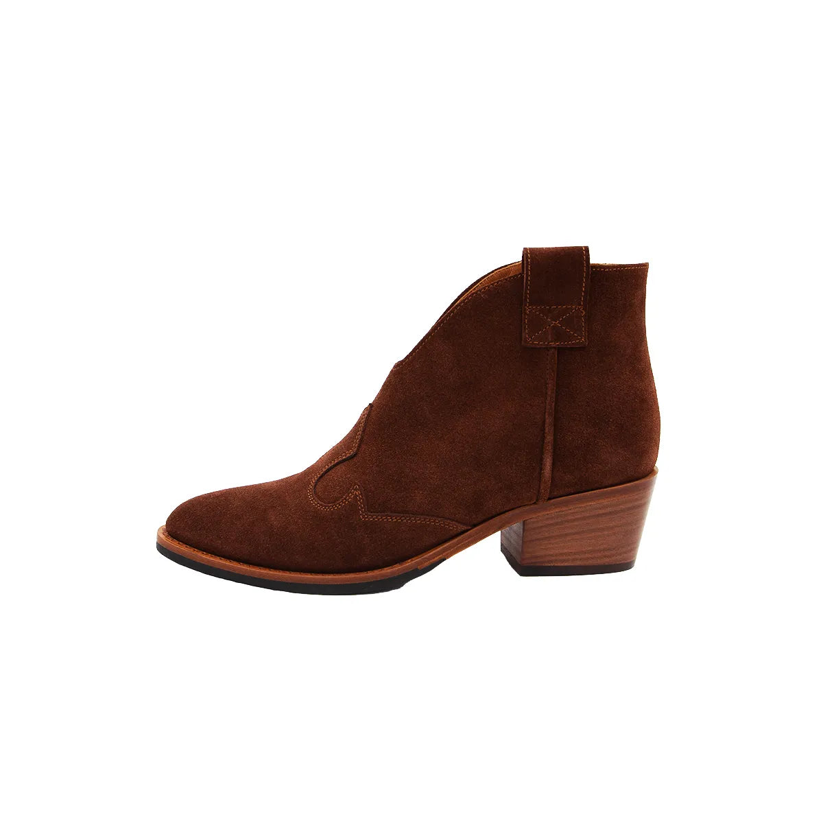 Stivaletto Tex Lonigro camoscio marrone con zip