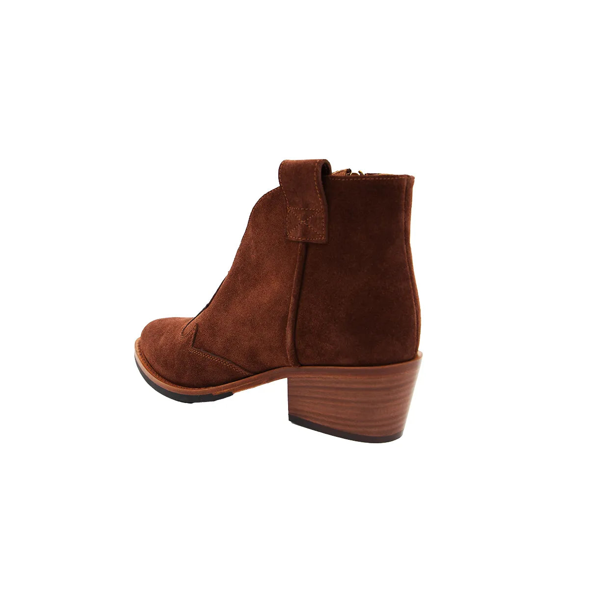 Stivaletto Tex Lonigro camoscio marrone con zip