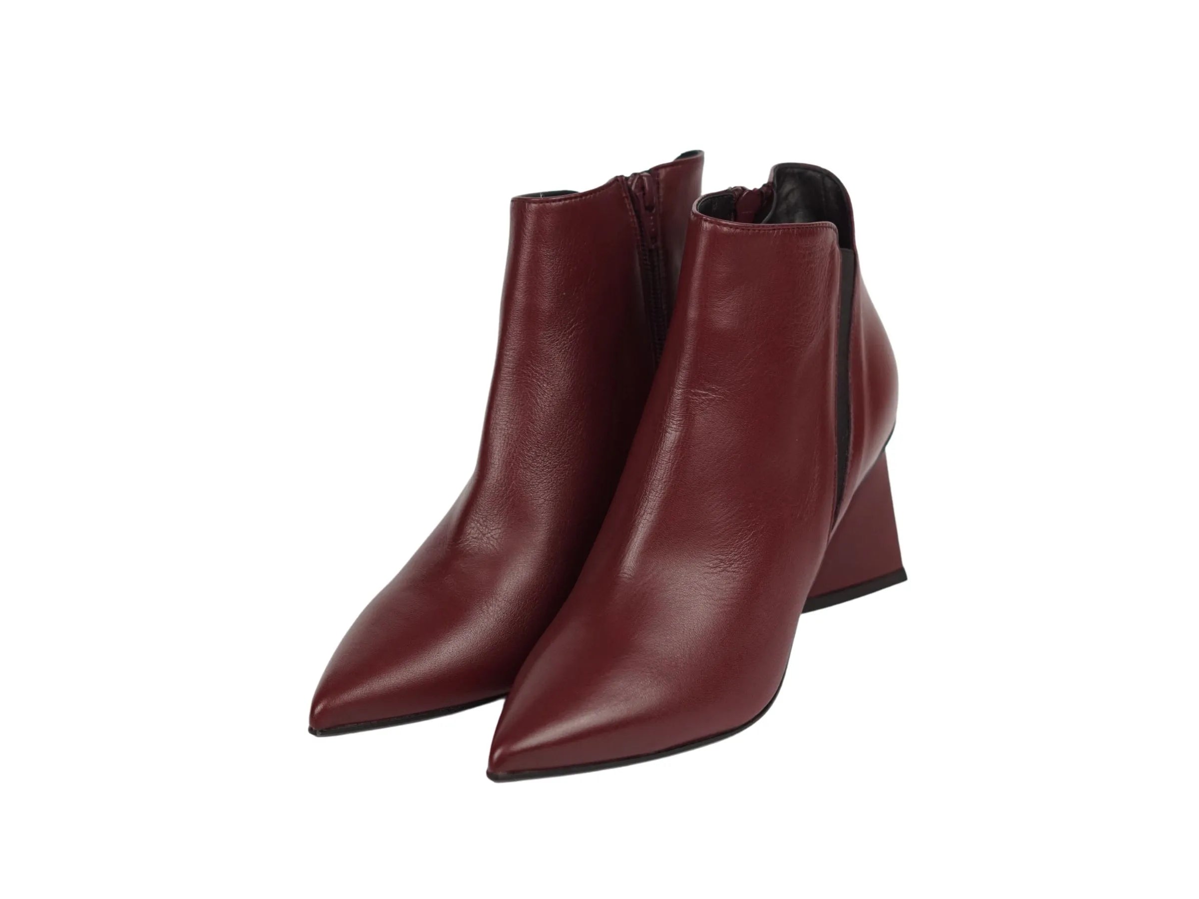 Stivaletto strategia pelle bordeaux