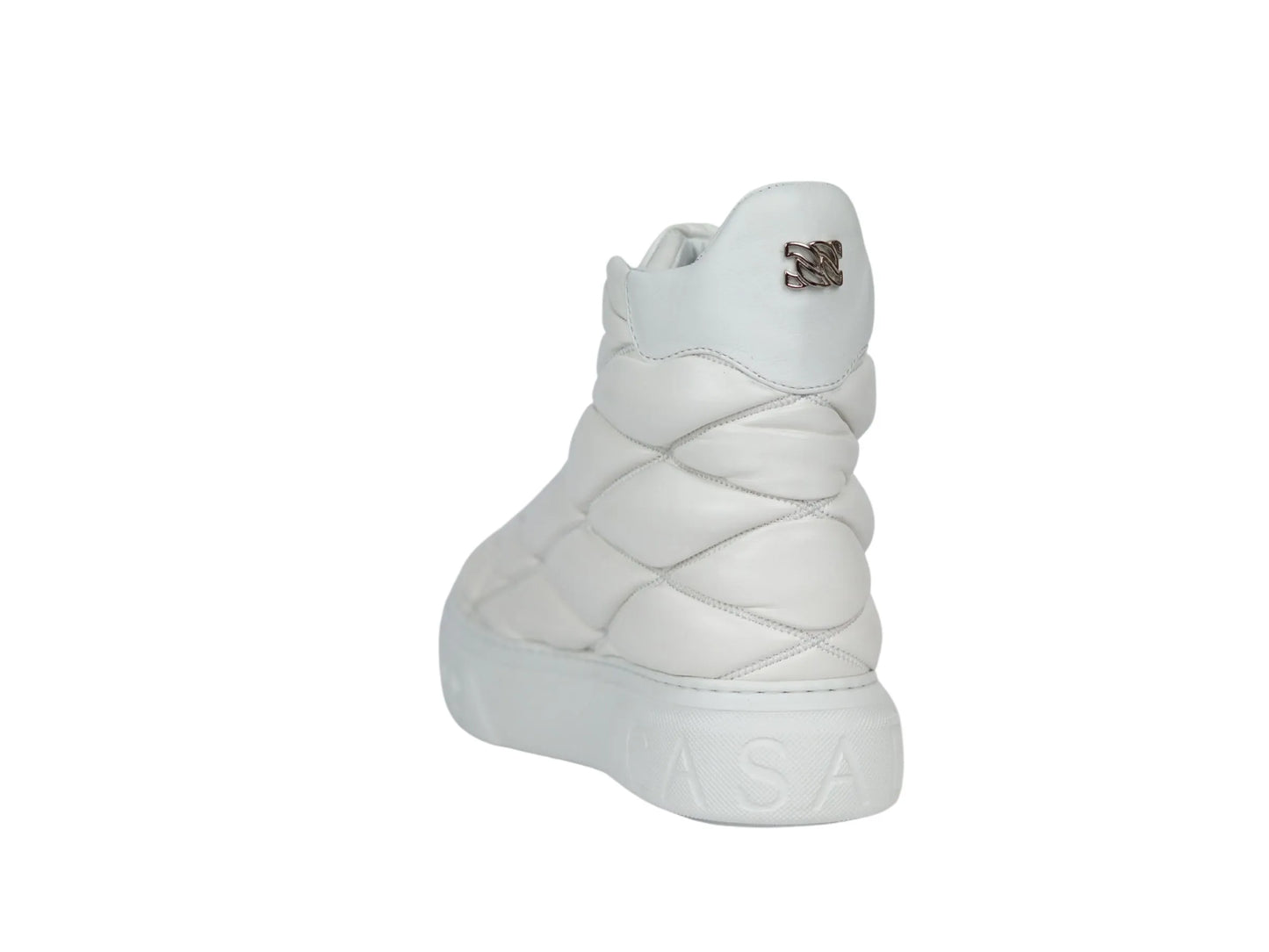 Stivaletto sneakers casadei lacci nappa bianca