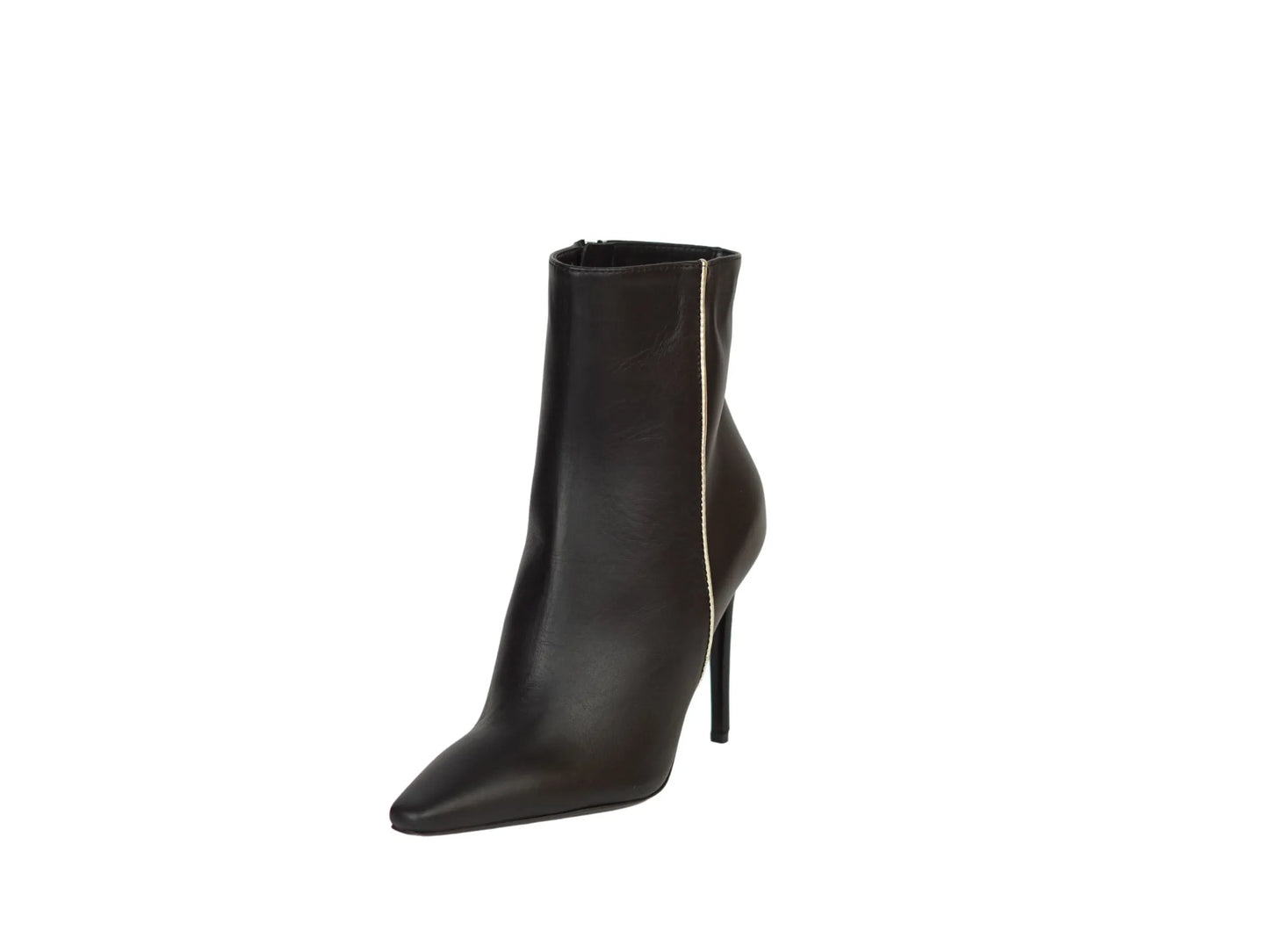 Stivaletto Lonigro Calzature pelle nera profilo oro
