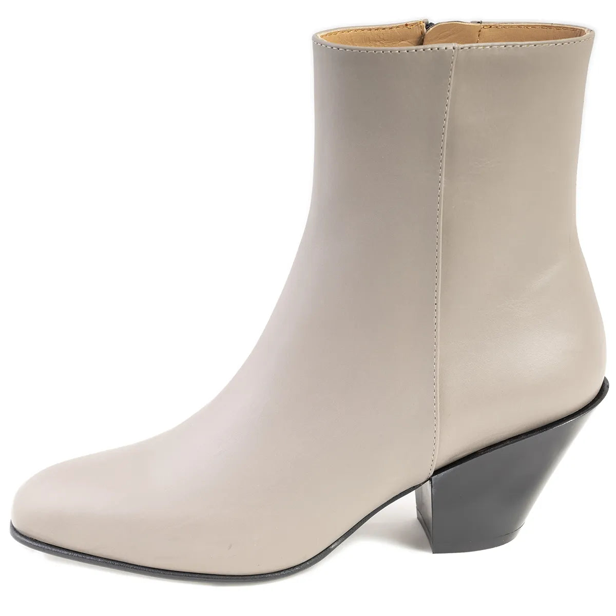 Stivaletto Lonigro Calzature pelle grigia zip interna