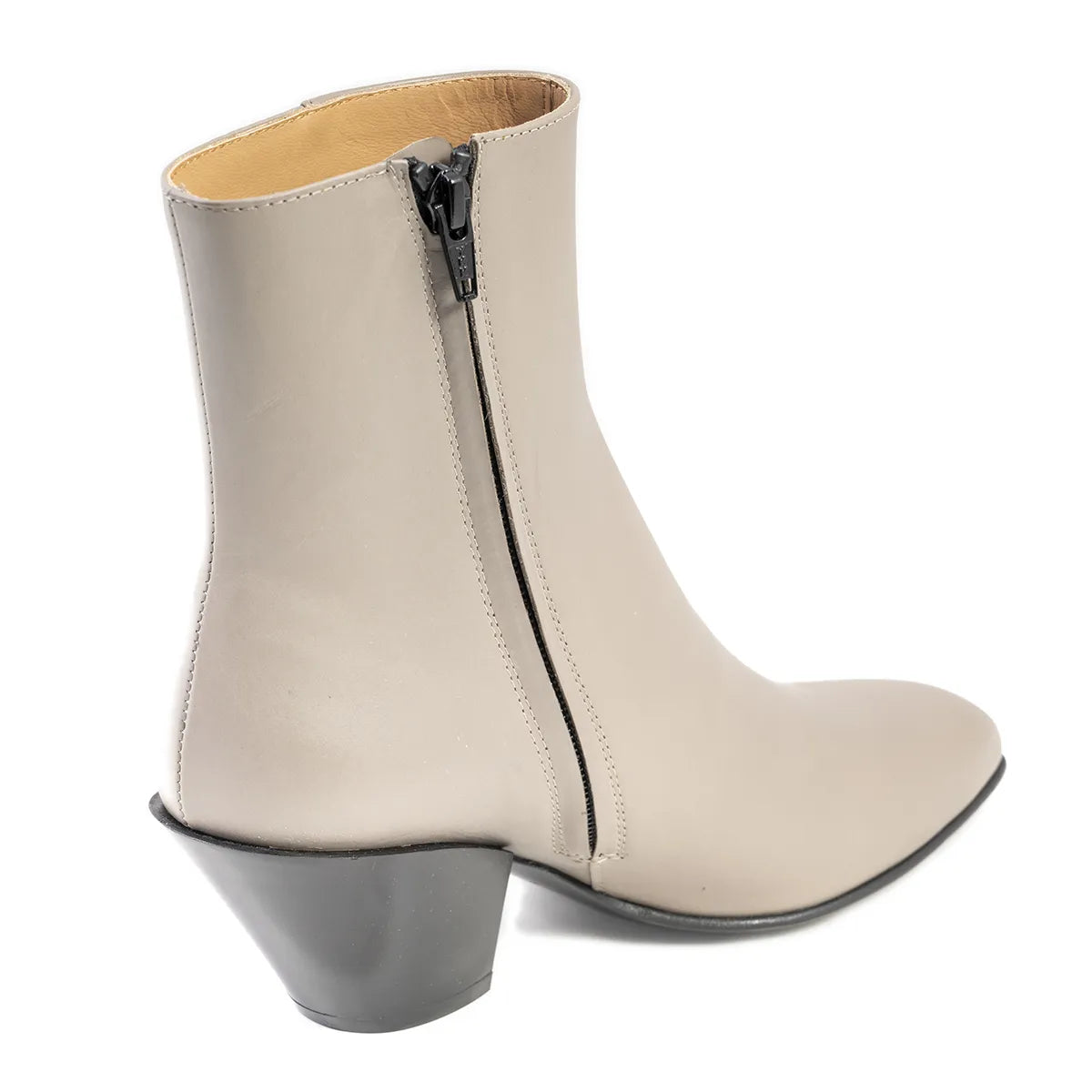 Stivaletto Lonigro Calzature pelle grigia zip interna