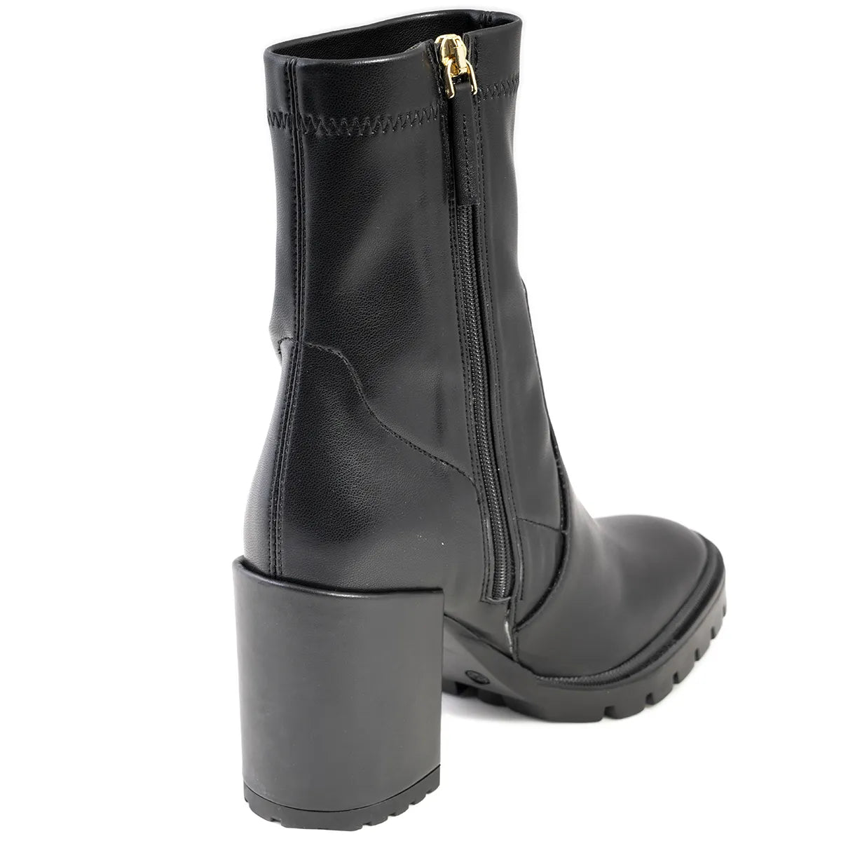 Stivaletto Lonigro Calzature pelle nera elastic tacco 90mm