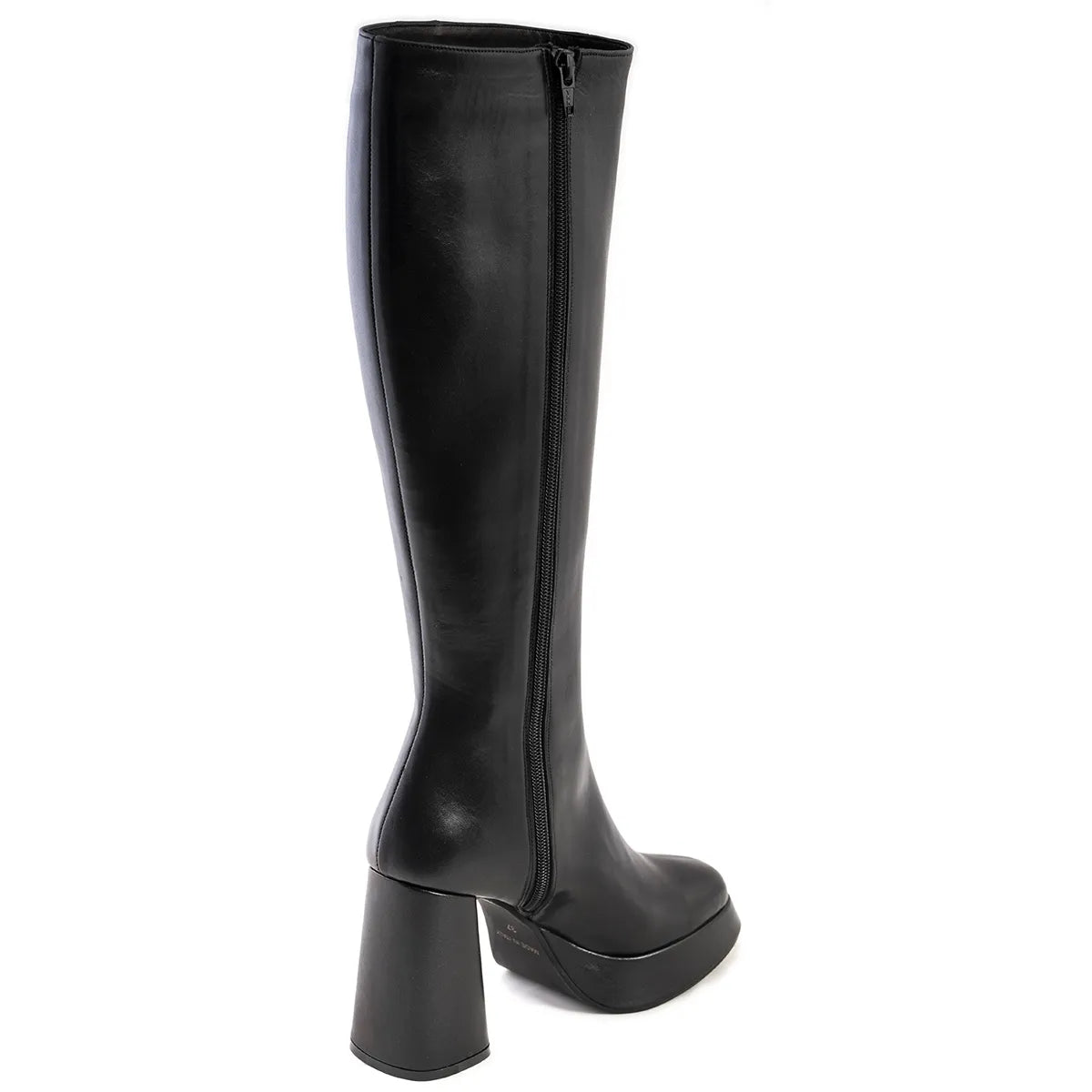 Stivale Lonigro pelle nera plateau