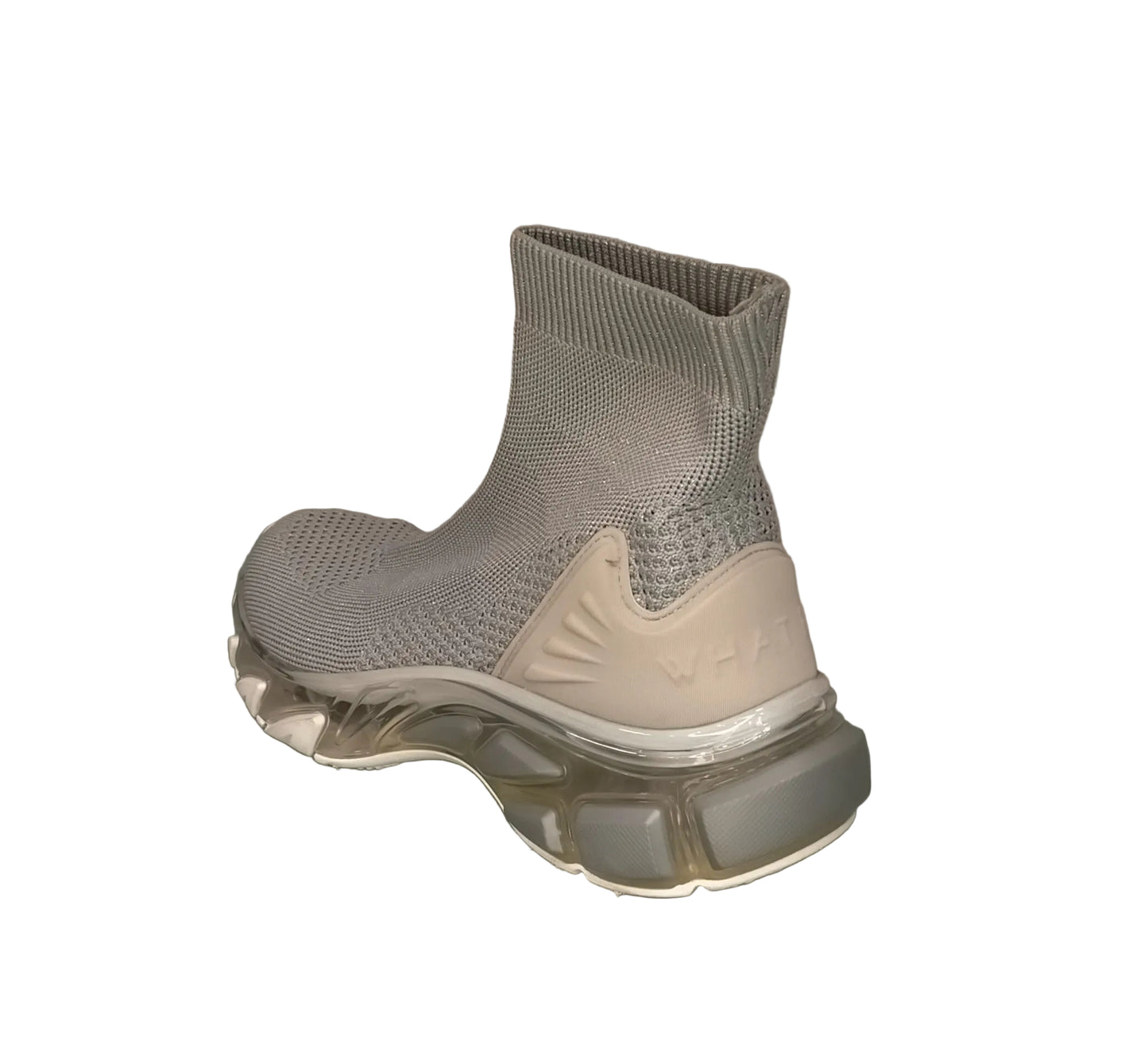 Sneakers WHAT FOR in tessuto elasticizzato grigio