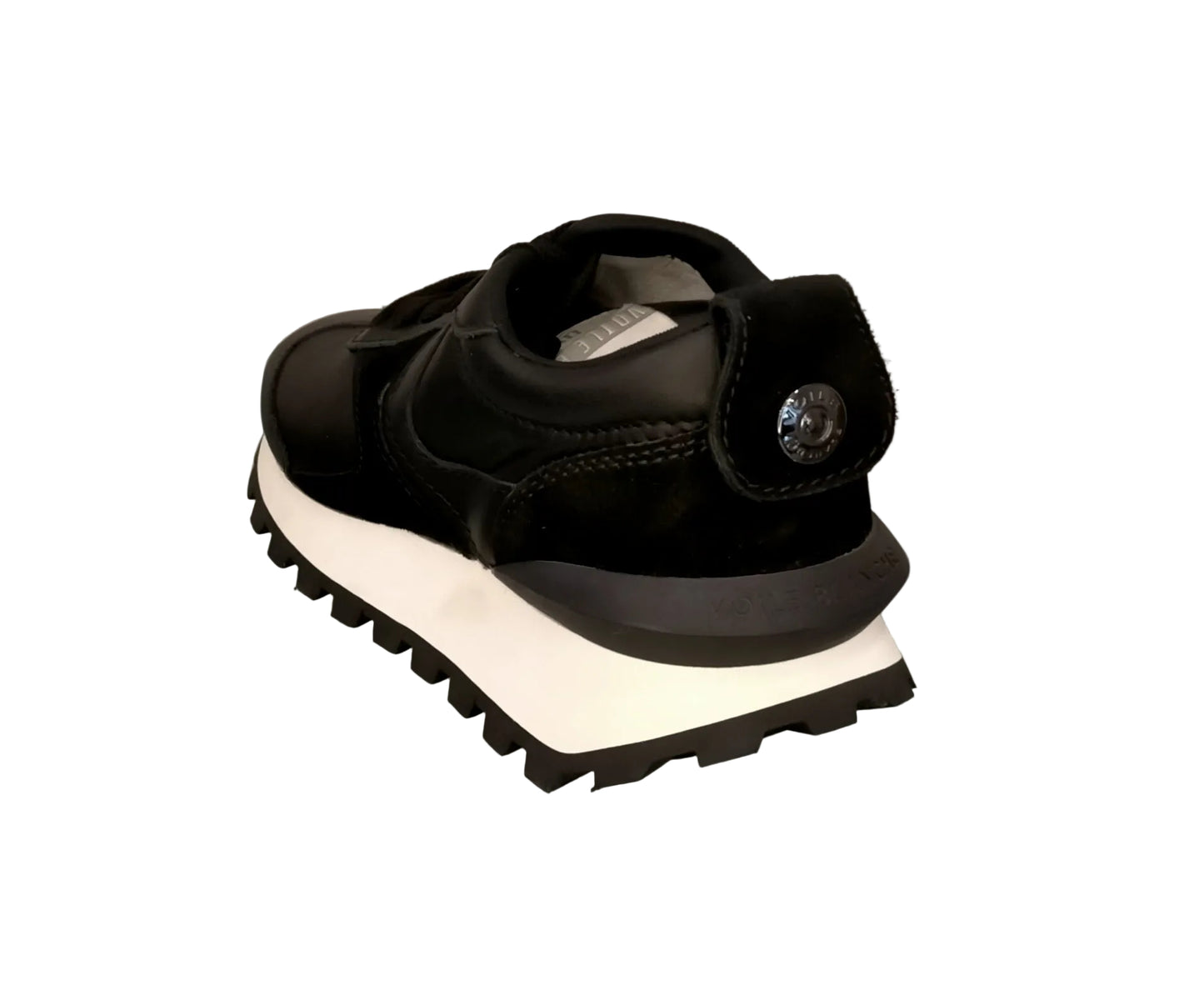 Sneakers VOILE BLANCHE in pelle nera
