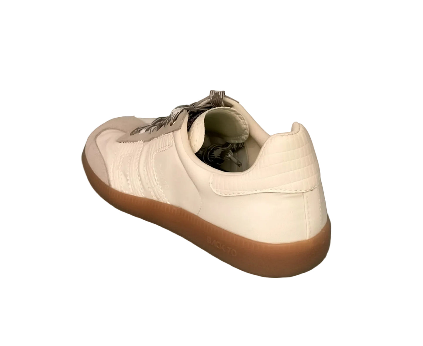 Sneakers BACK 70 in tessuto avorio logo in stampa cocco bianco