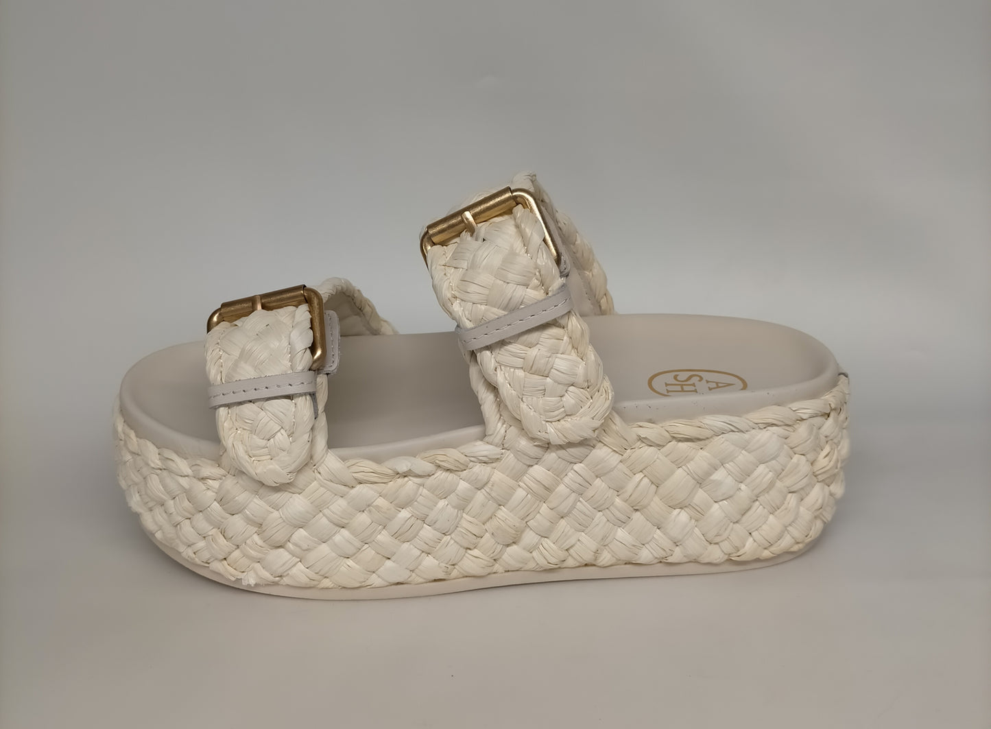 Sandali ASH ZIGGY in rafia avorio