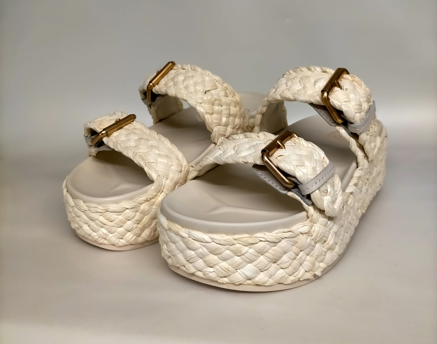 Sandali ASH ZIGGY in rafia avorio