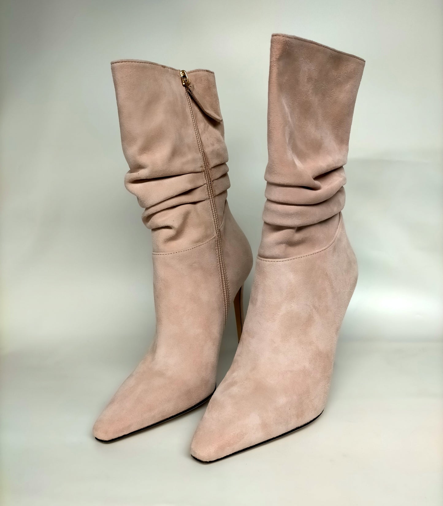 Stivaletti LONIGRO in camoscio rosa chiaro