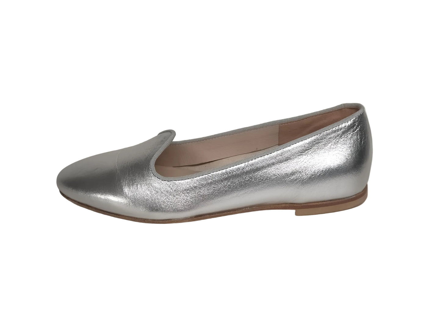 Ballerine slip on LONIGRO in pelle argento
