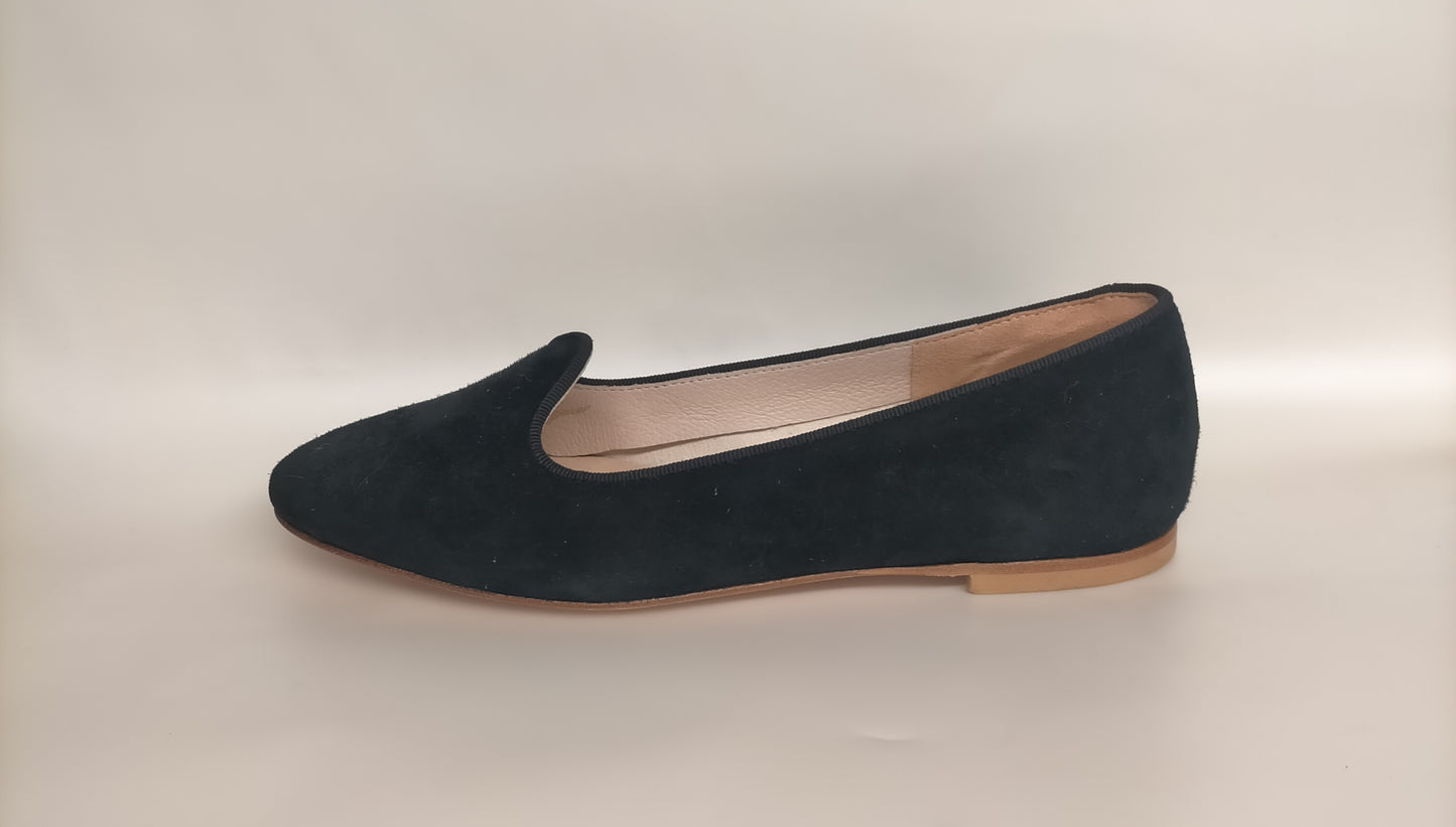 Ballerine slip on LONIGRO in camoscio nero