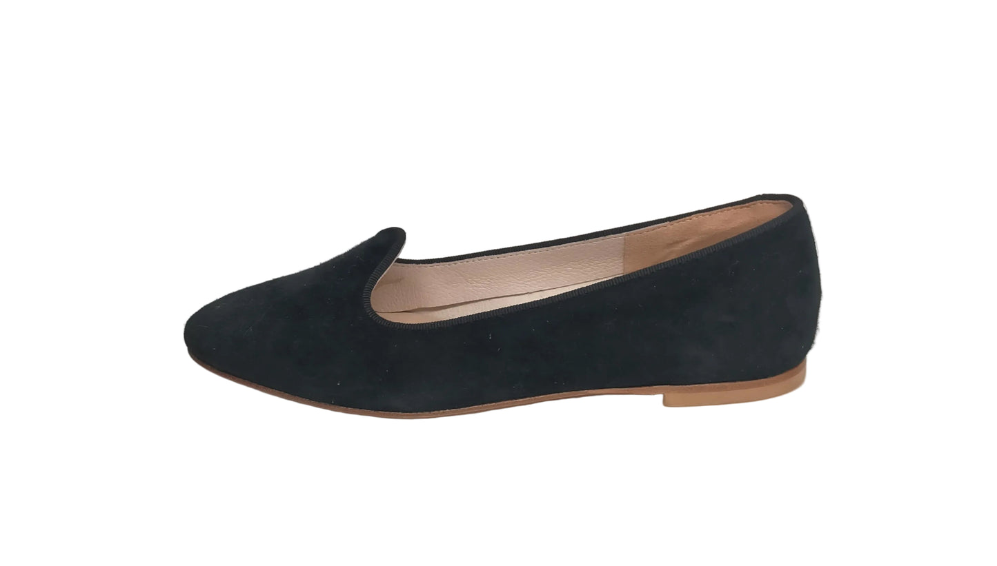 Ballerine slip on LONIGRO in camoscio nero