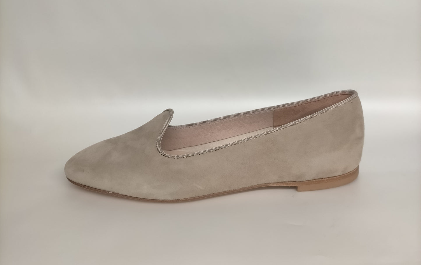 Ballerine slip on LONIGRO in camoscio sabbia