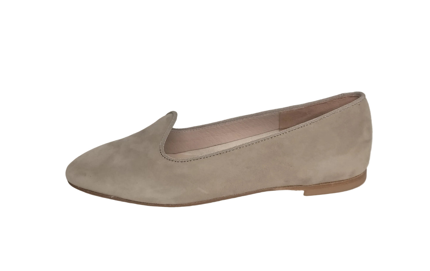 Ballerine slip on LONIGRO in camoscio sabbia