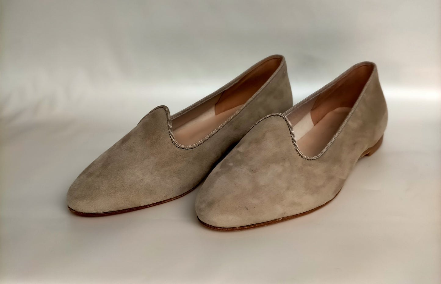 Ballerine slip on LONIGRO in camoscio sabbia