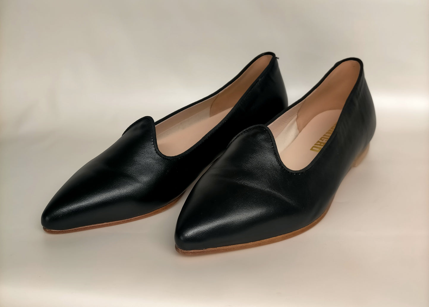 Ballerine slip on LONIGRO in pelle nera