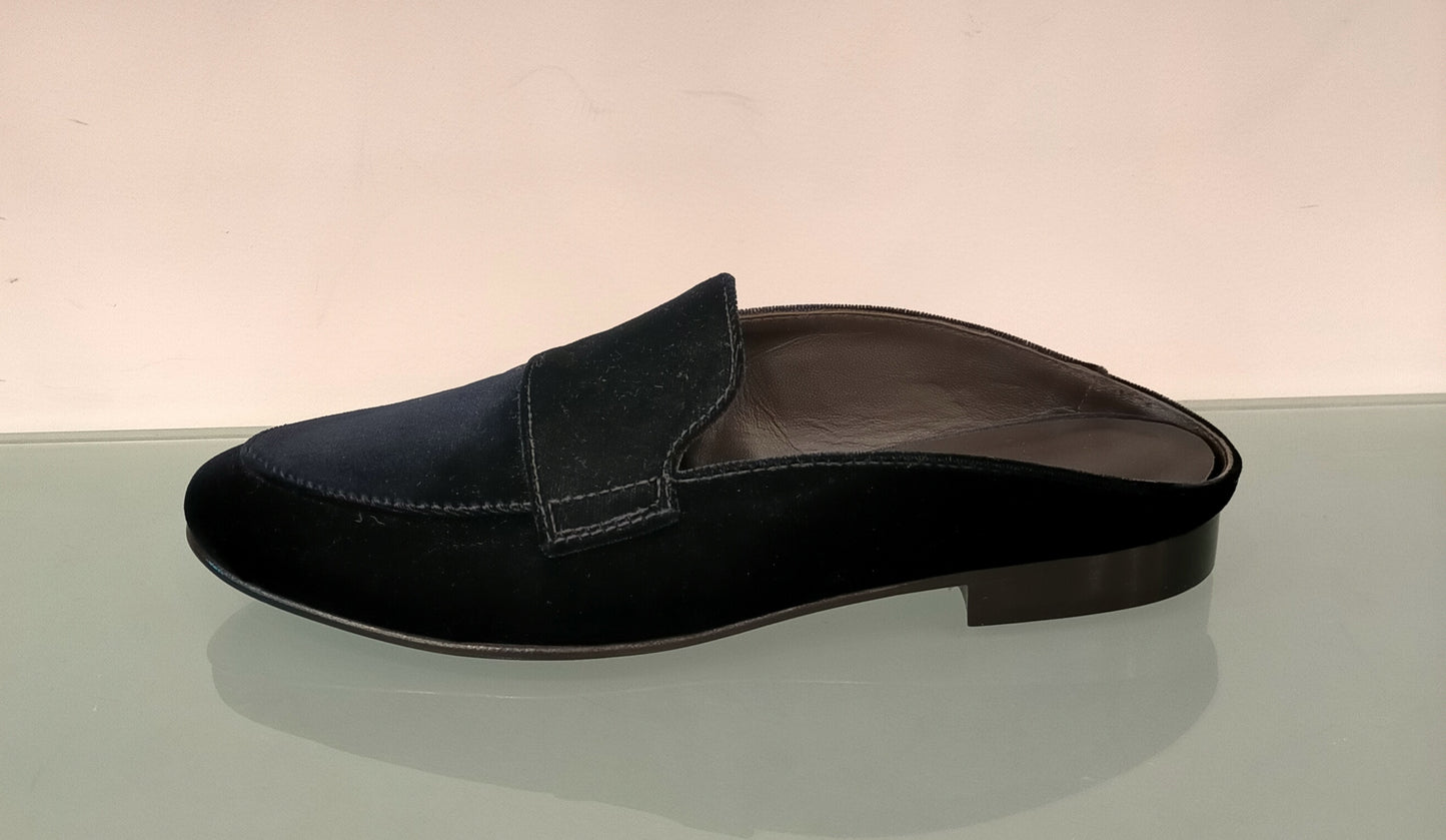 Sabot Mocassino Lonigro in velluto nero