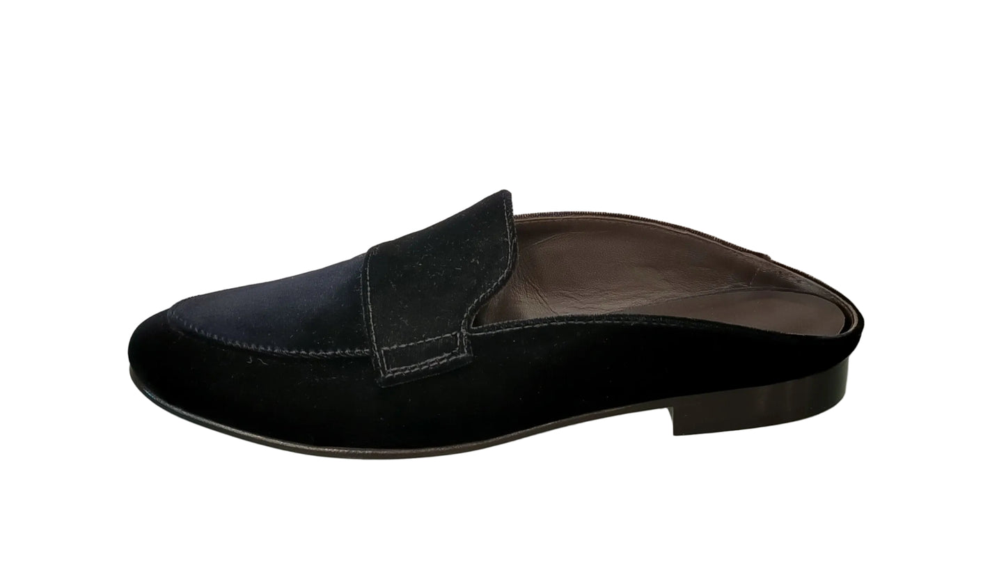 Sabot Mocassino Lonigro in velluto nero