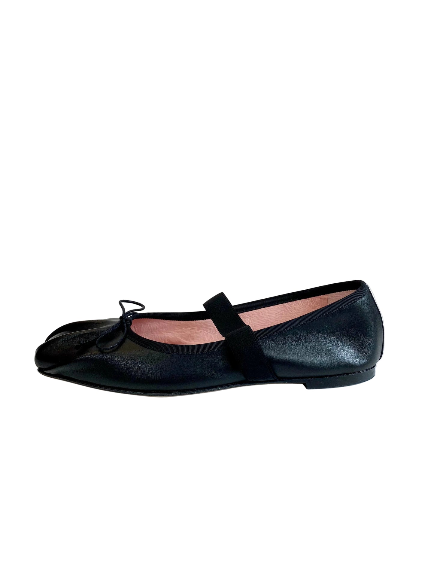 Ballerine PRETTY BALLERINAS 52026 in nappa nera punta quadra