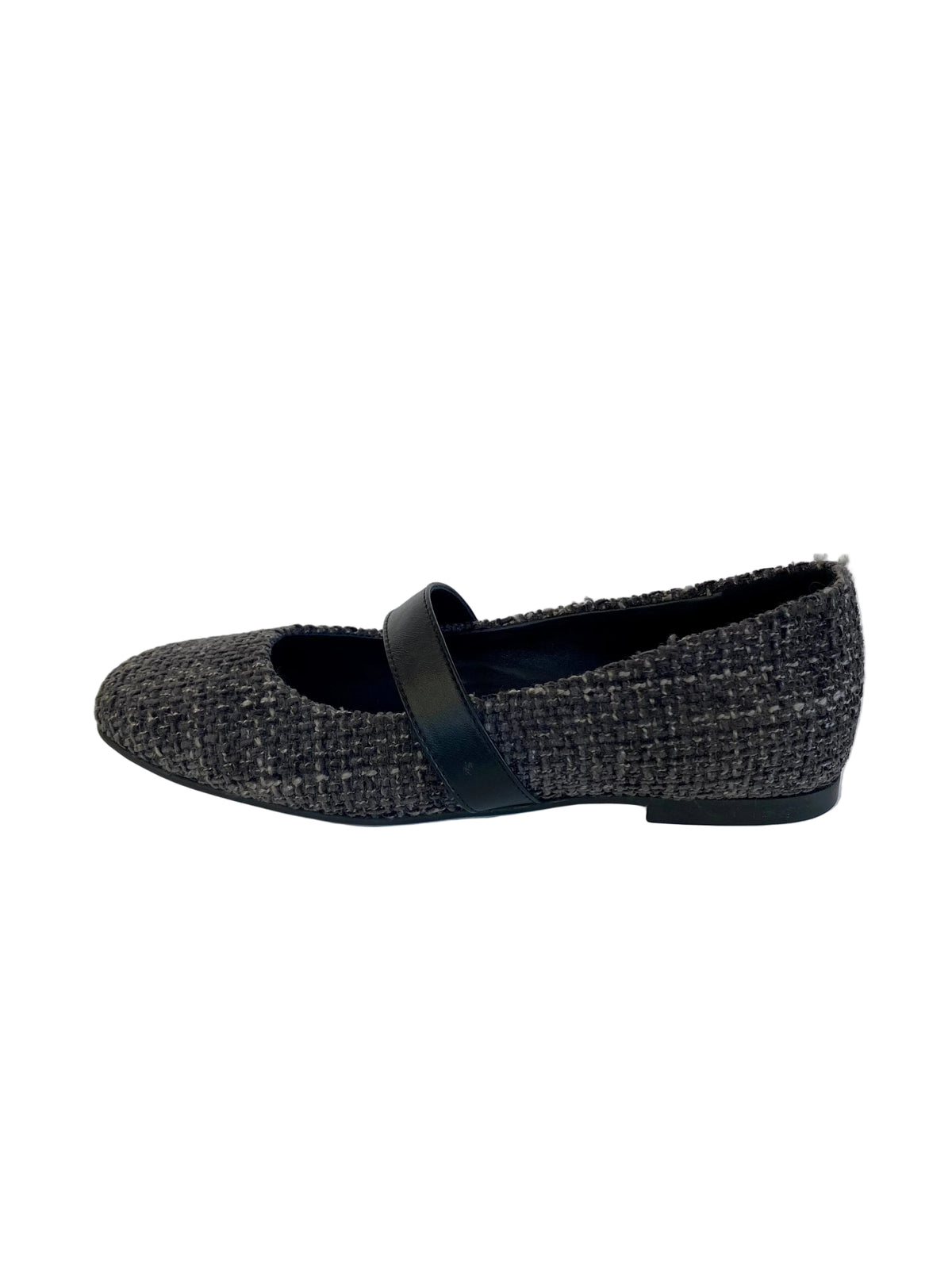 Ballerina Lonigro in bouclè nero-grigio BA125