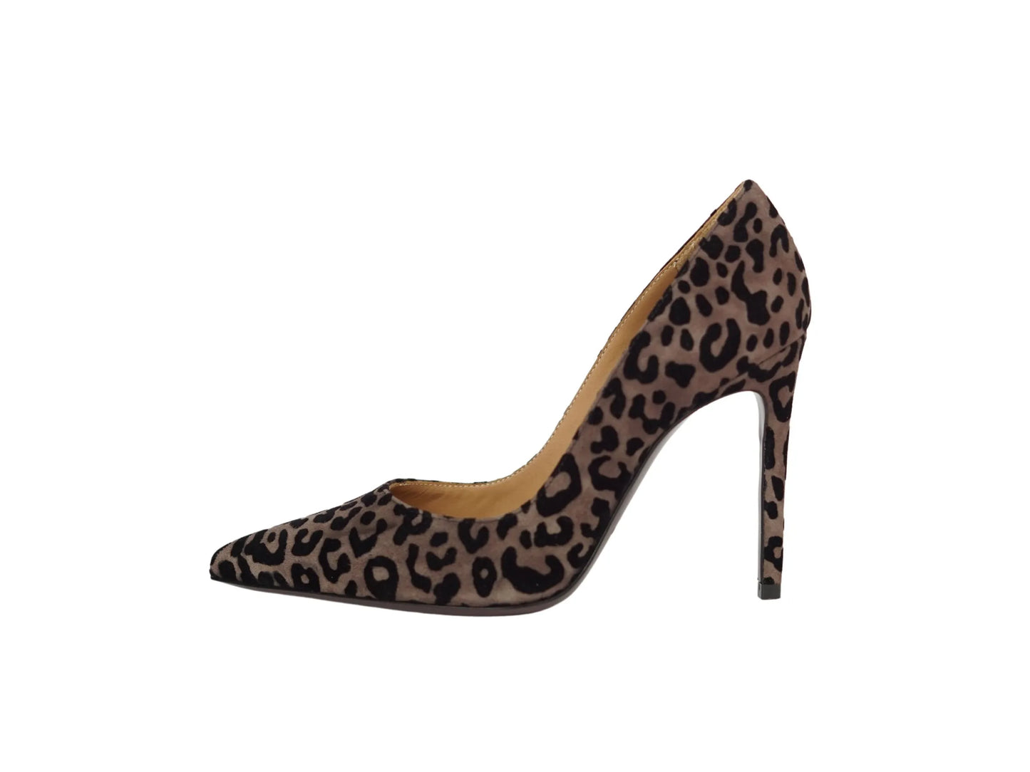 Decollete' lonigro camoscio leopard beige