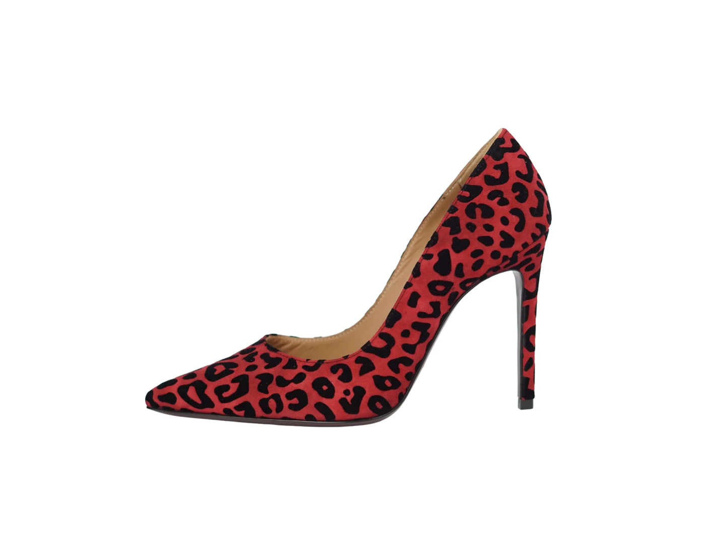 Decollete' lonigro camoscio leopard rosso