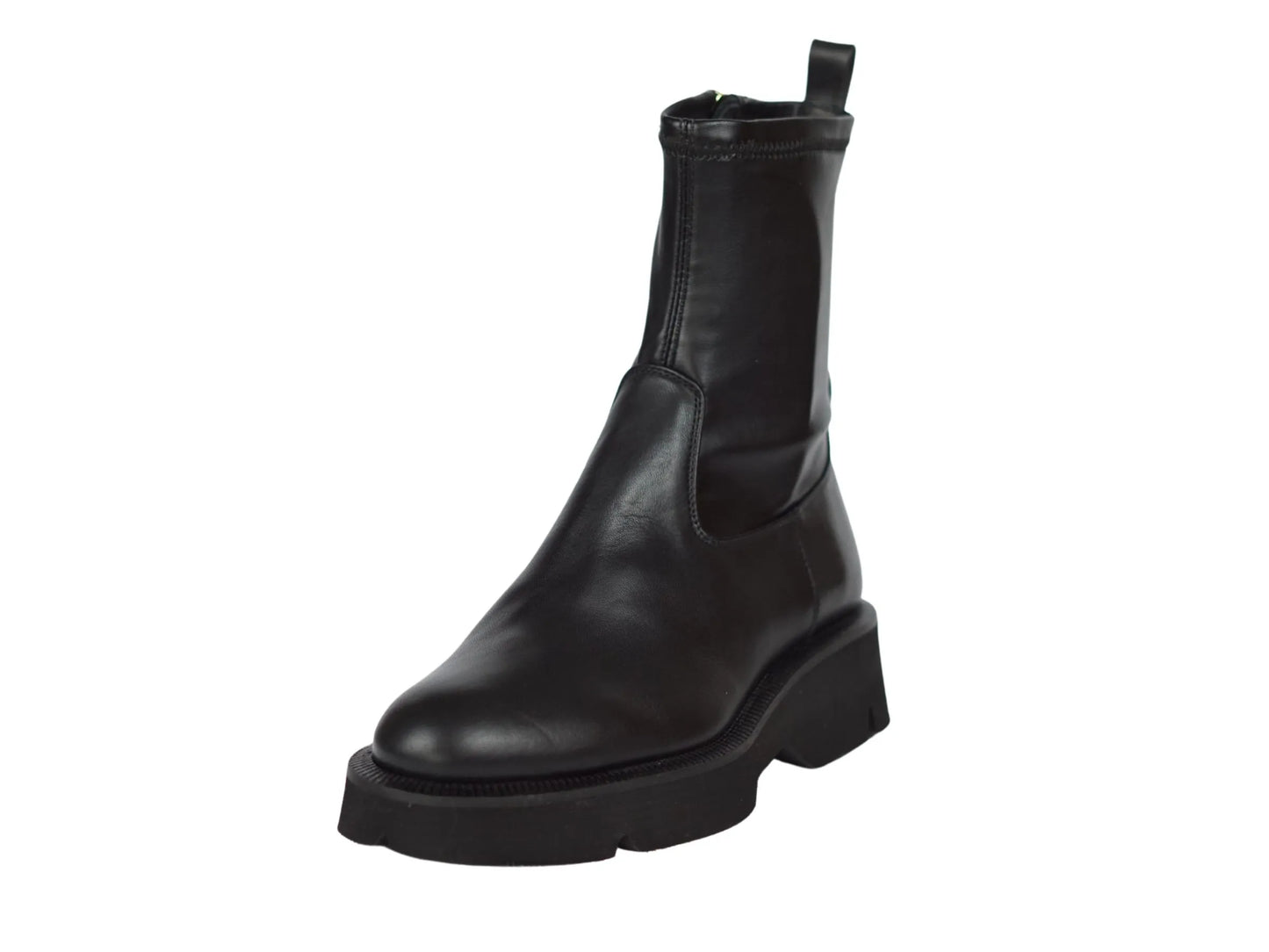 Stivaletto Lonigro Calzature pelle nera fondo gomma