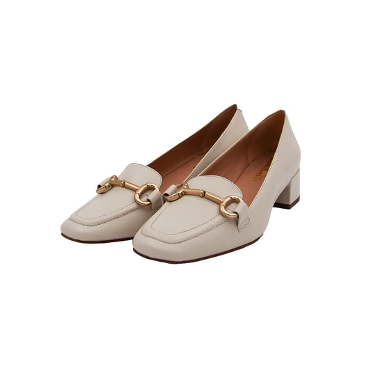 Mocassini Lonigro in nappa milk con morsetto