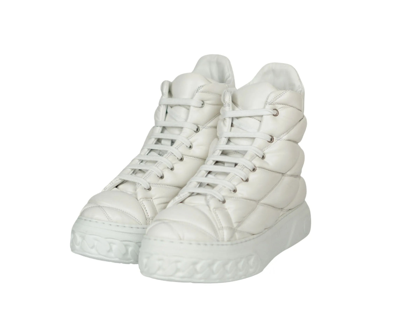 Stivaletto sneakers casadei lacci nappa bianca