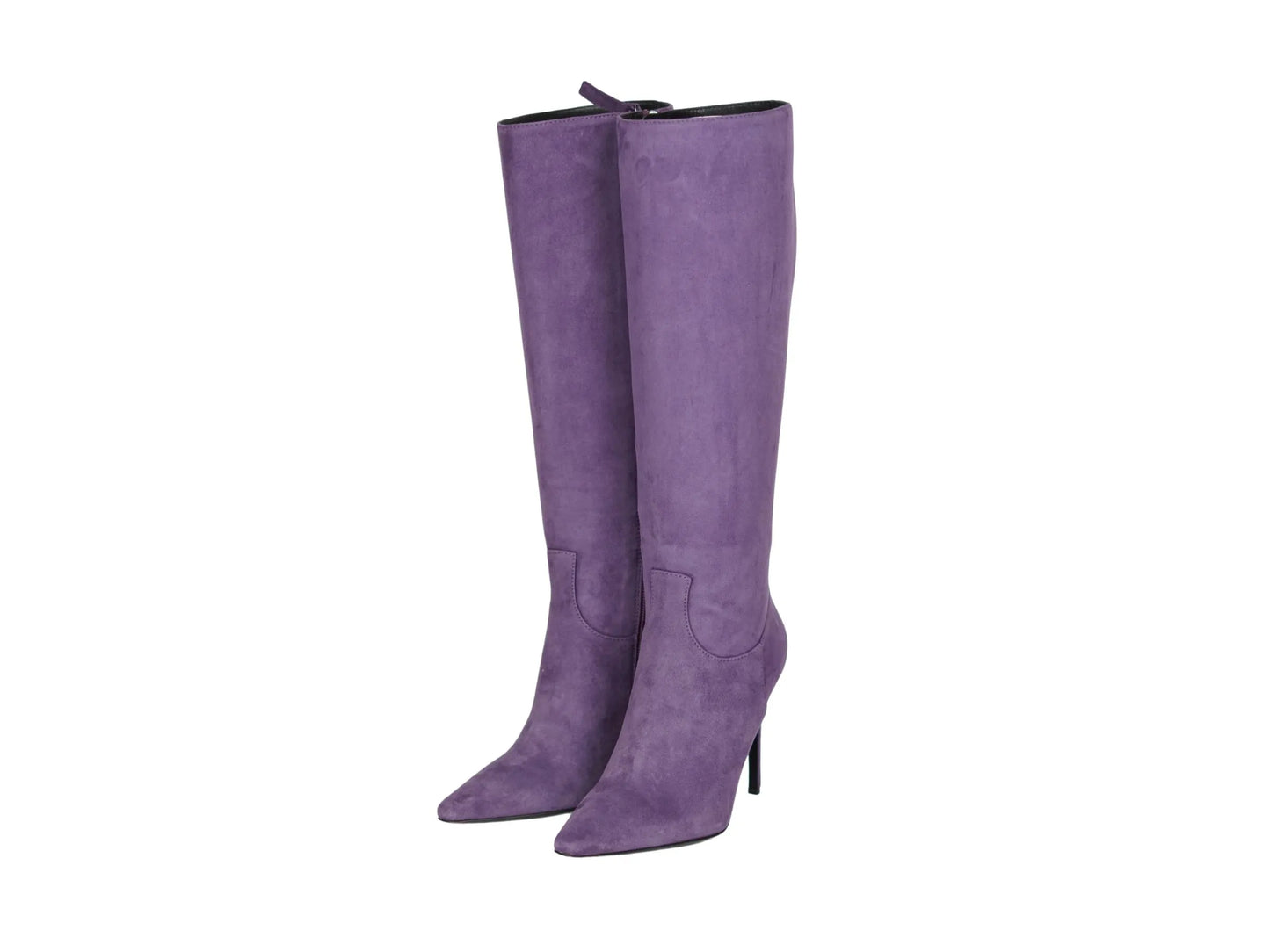 Stivale lonigro camoscio viola tacco sottile