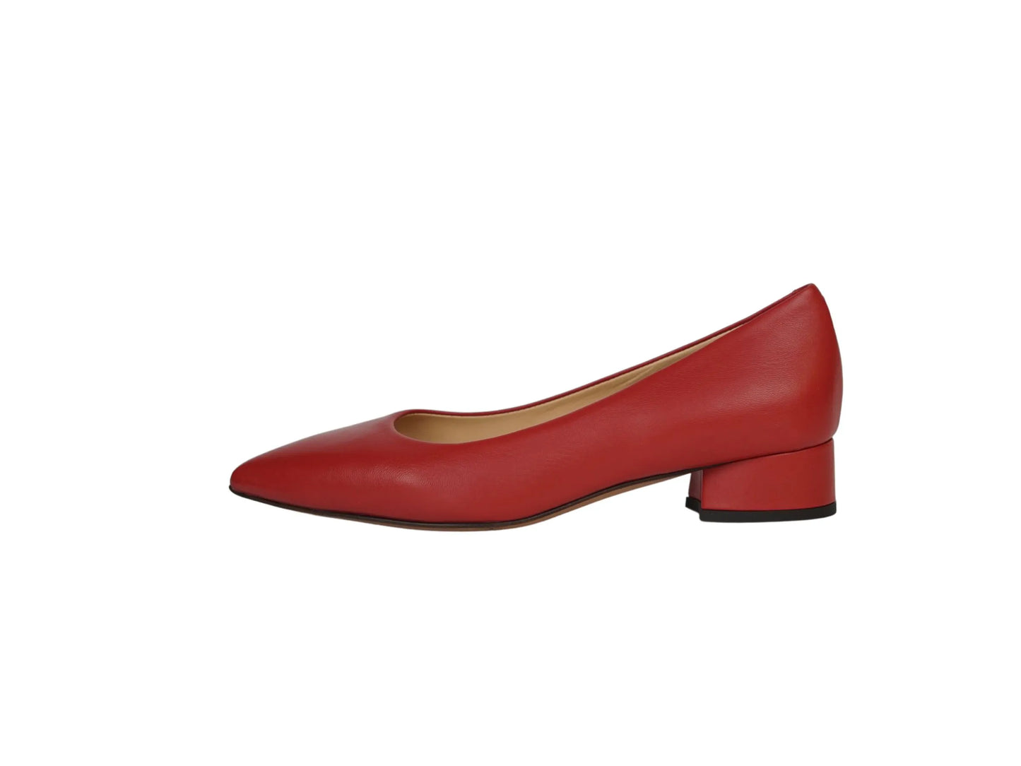 Decollete' lonigro tacco 4 cm pelle rosso scuro