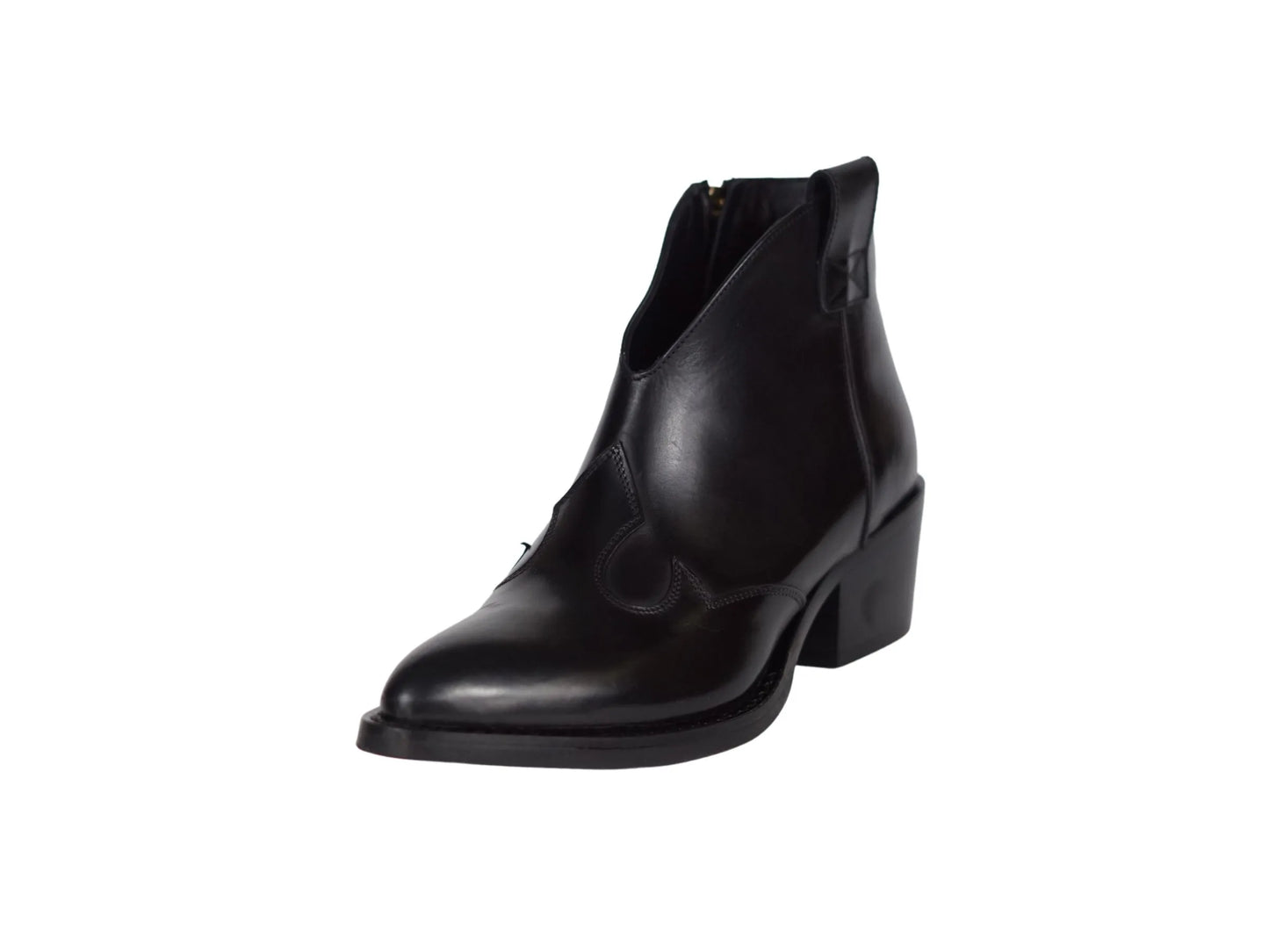 Stivaletto tex Lonigro pelle nera con zip