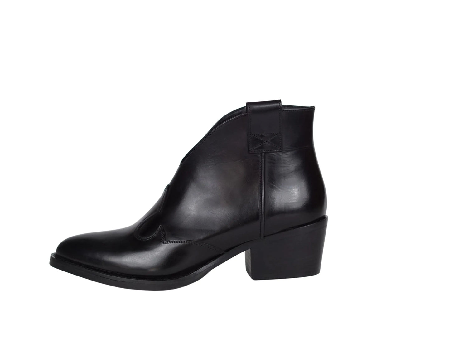 Stivaletto tex Lonigro pelle nera con zip