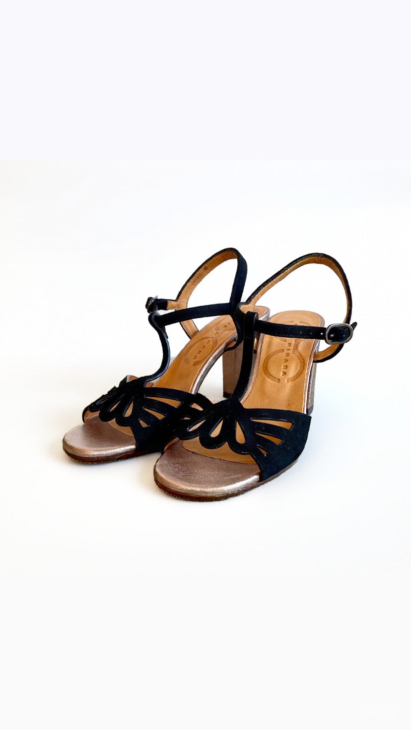 Sandali Chie Mihara in camoscio nero  BELALA