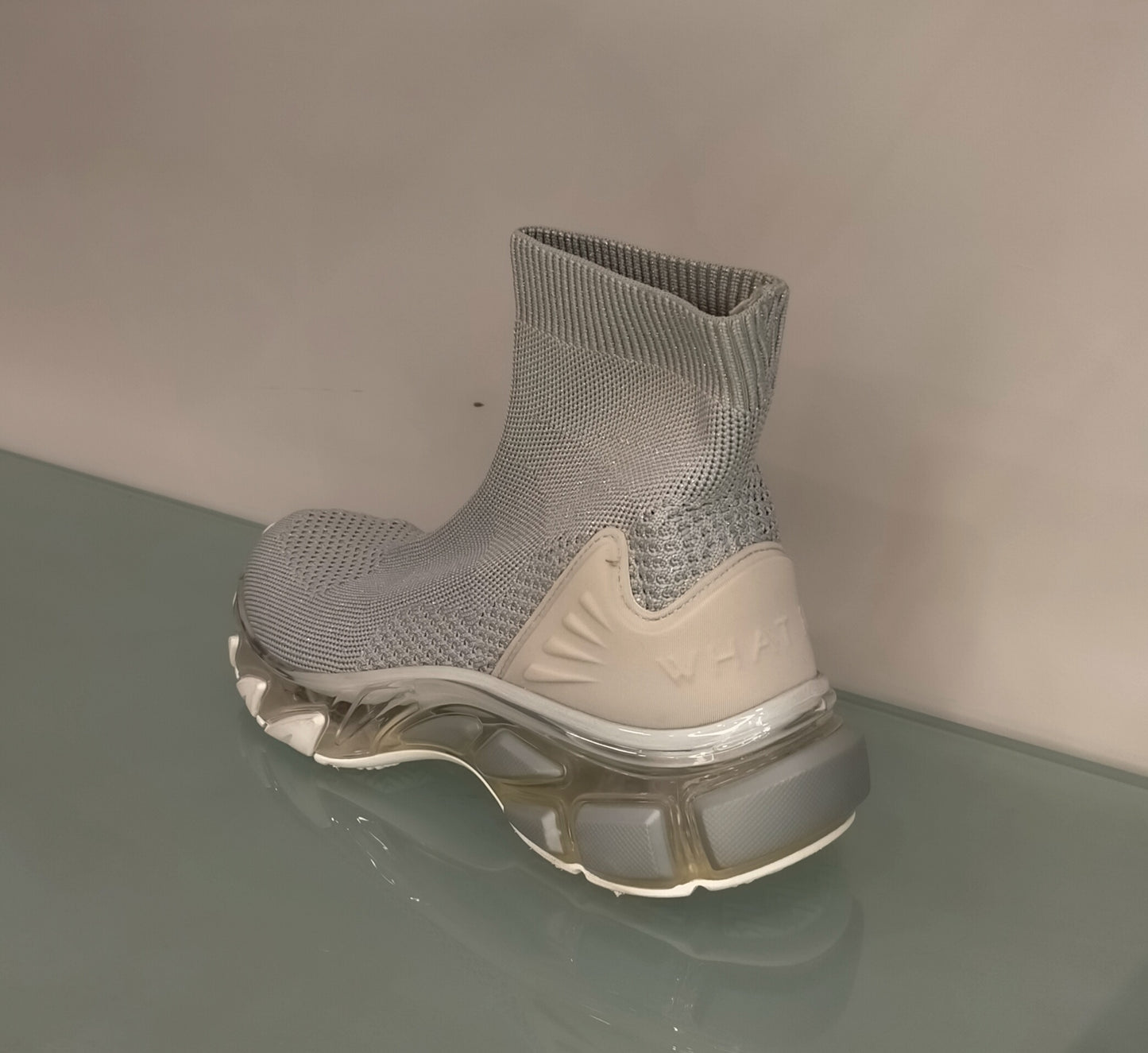 Sneakers WHAT FOR in tessuto elasticizzato grigio