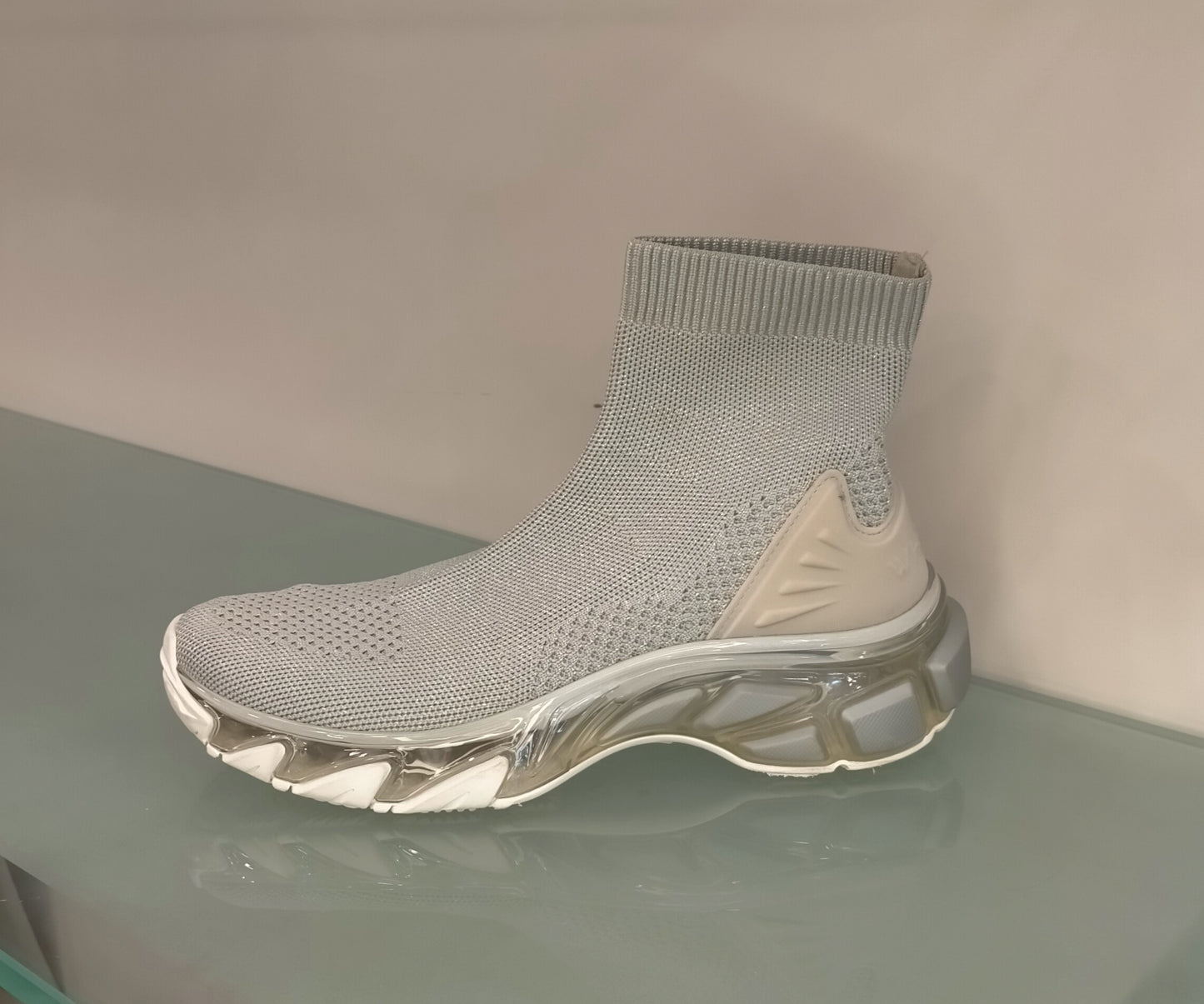 Sneakers WHAT FOR in tessuto elasticizzato grigio