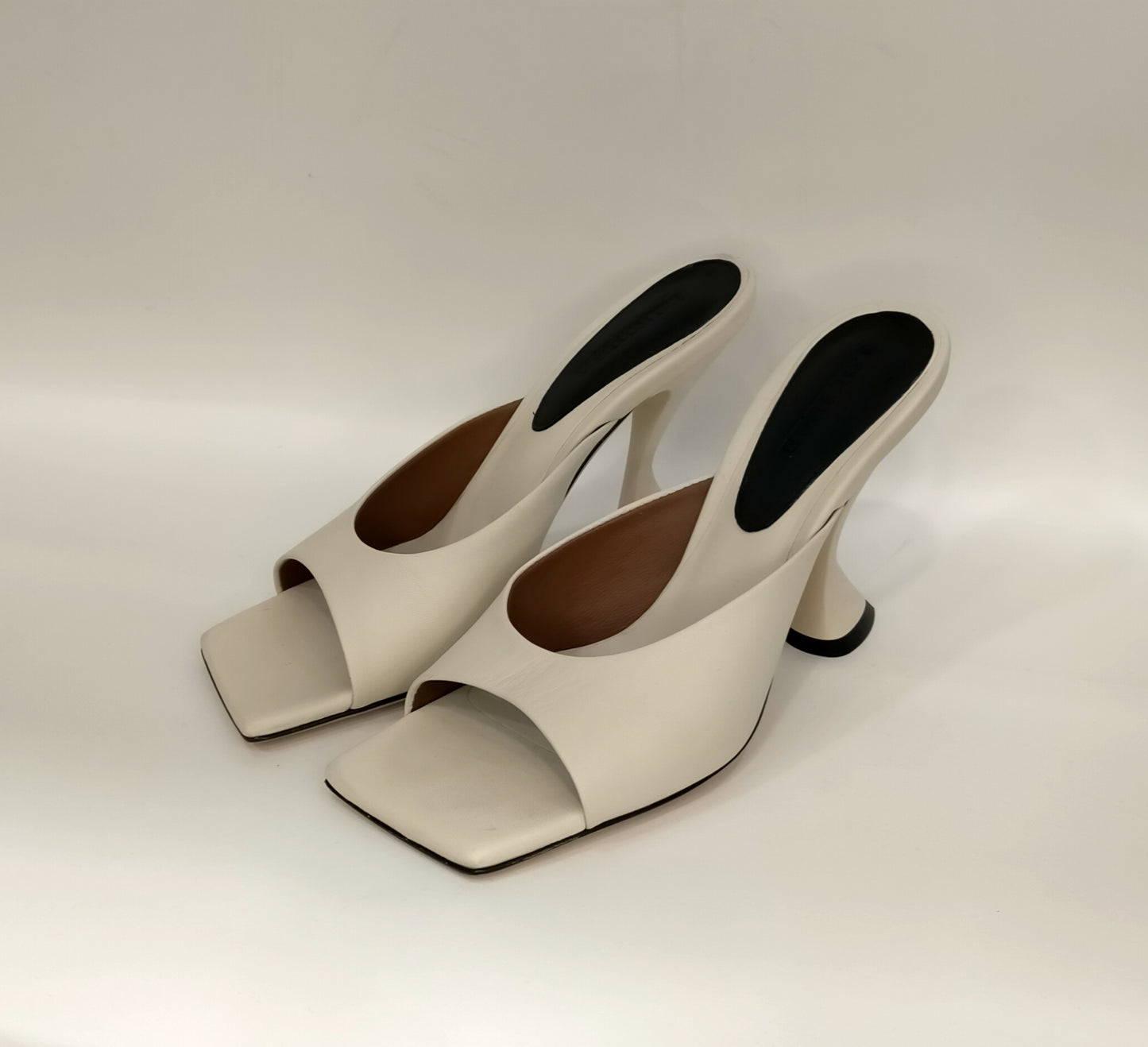 Sandali sabot LONIGRO in pelle bianca