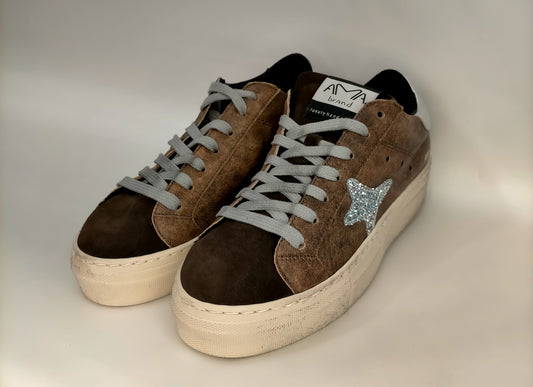 Sneakers AMA BRAND 2914  in pelle marrone