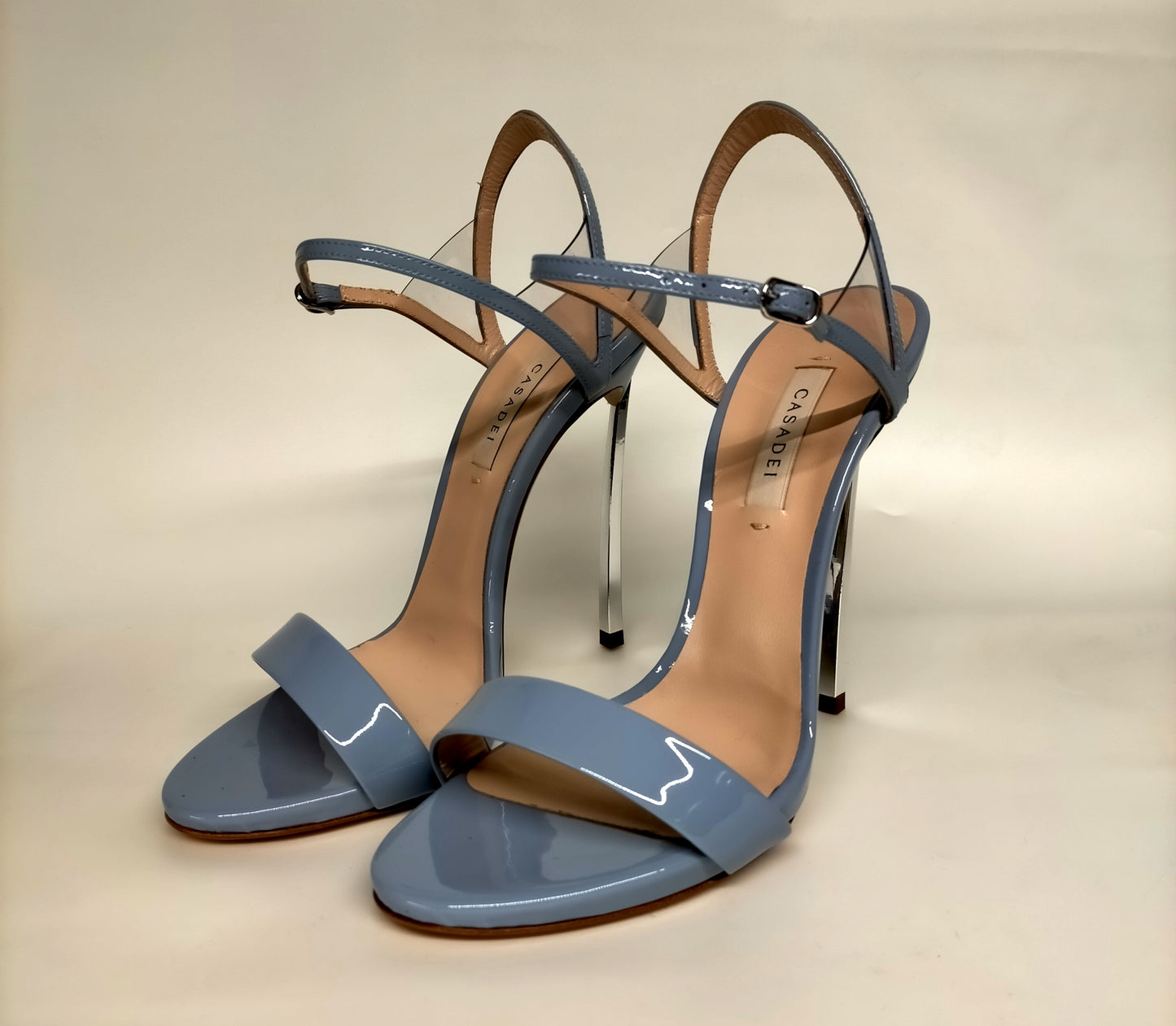 Sandali CASADEI 1L488 in vernice Tiffany Stonegray