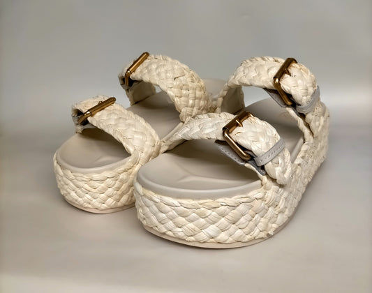 Sandali ASH ZIGGY in rafia avorio