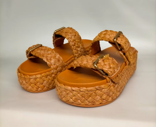 Sandali ASH ZIGGY in rafia arancio