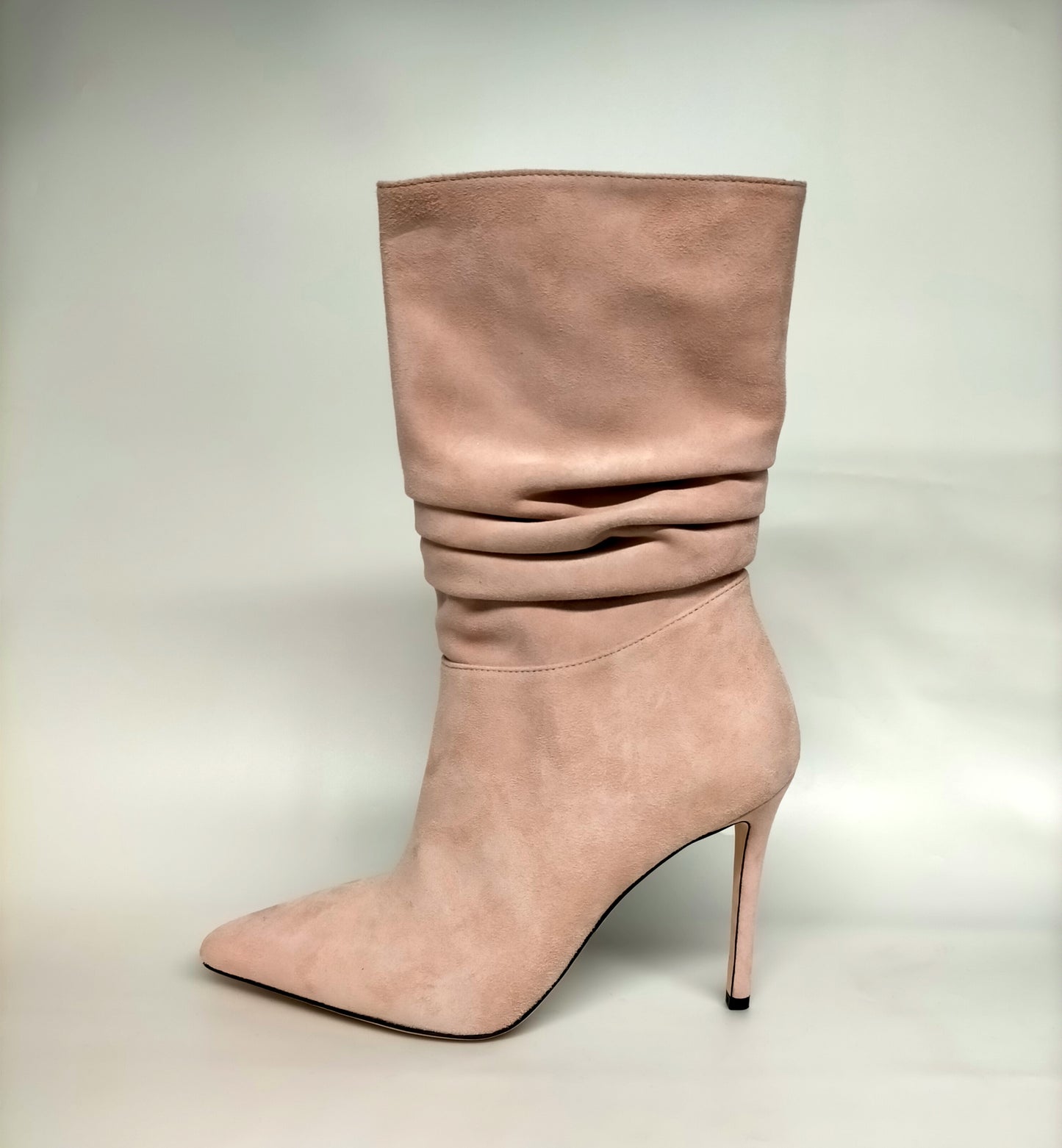 Stivaletti LONIGRO in camoscio rosa chiaro