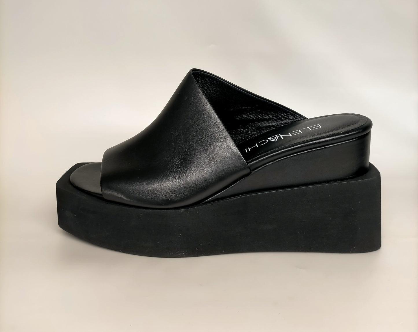 Sandali sabot ELENA IACHI E3343 in pelle nera