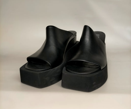 Sandali sabot ELENA IACHI E3343 in pelle nera