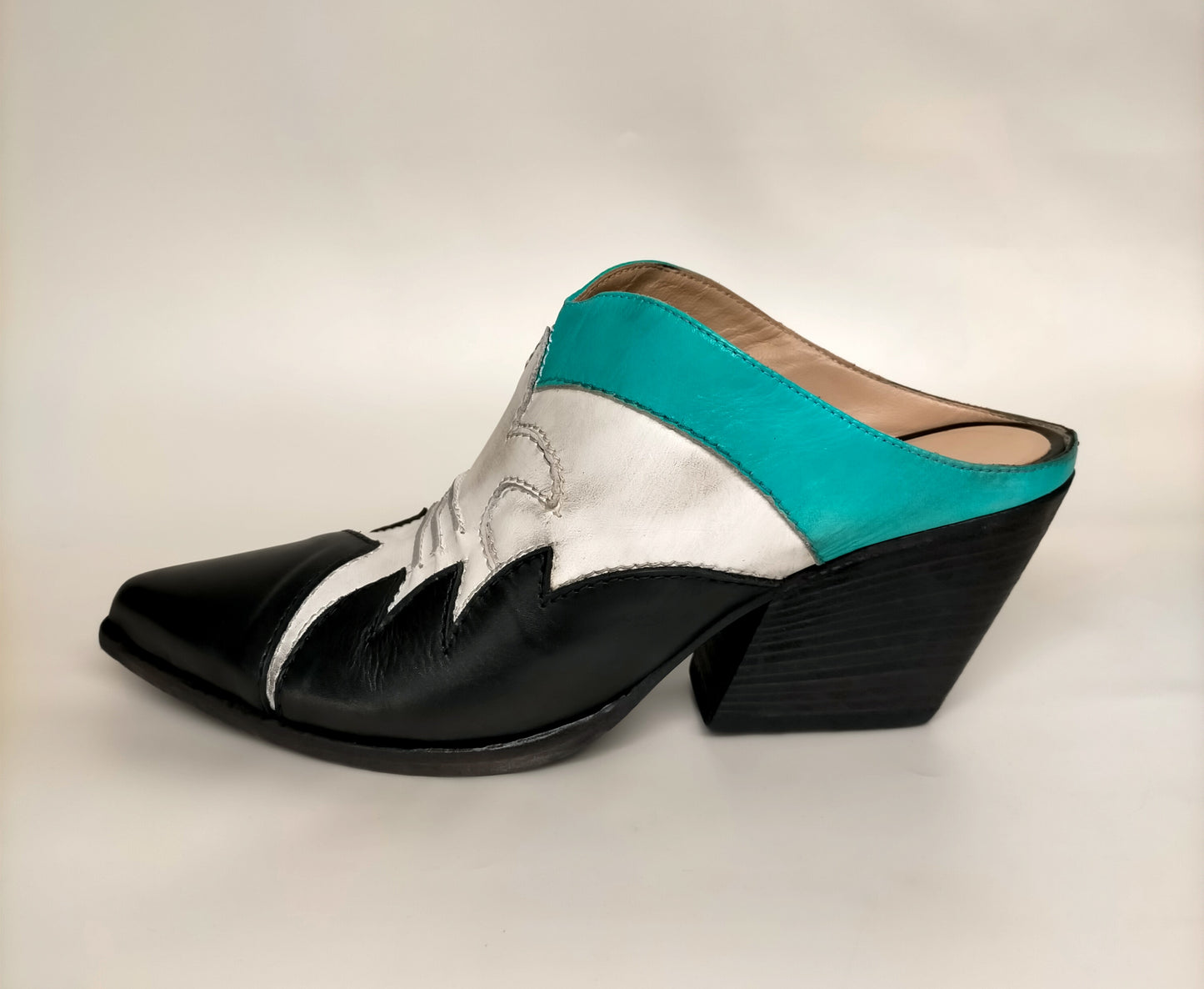 Sabot texani ELENA IACHI E2006 in pelle multicolor