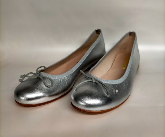 Ballerine LONIGRO in pelle argento